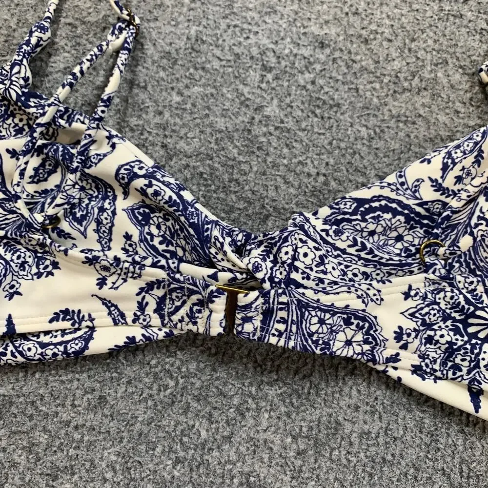 O'Neill Bikini Set Womens L/XL Multi Belle Flower Malibu Bralette Paisley 2 Pc